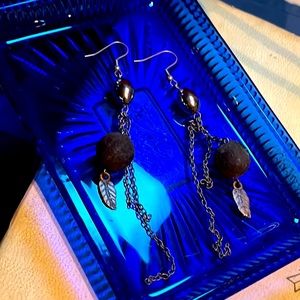 Bronze and Brown Color Bangle Earrings